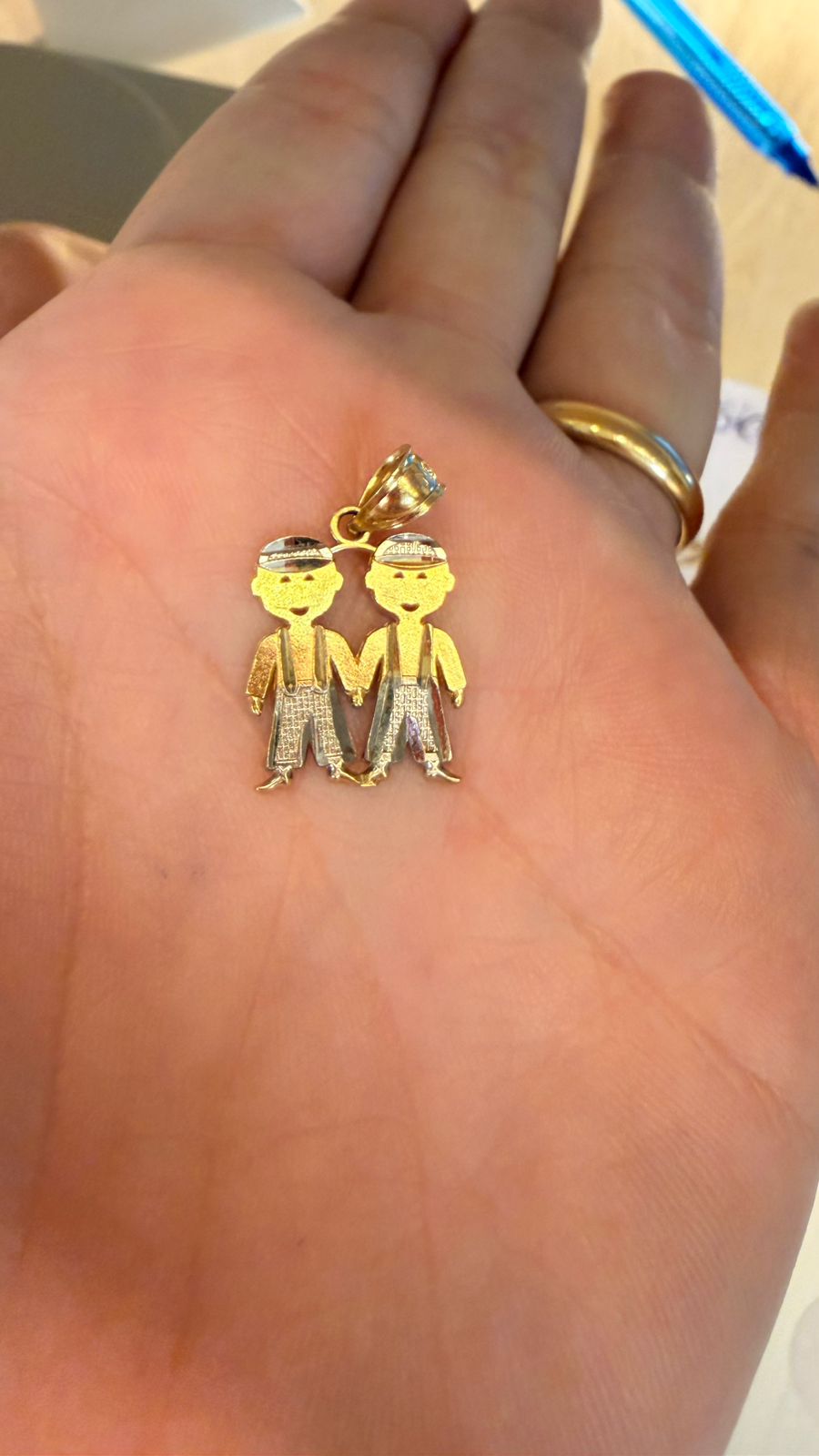 DIJE 2NIÑOS 2OROS 1.4G 14K